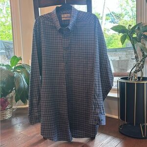 Big and‎ tall  Men's Blue Plaid Shirt